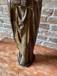 Saint Jean en ch&ecirc;ne sculpt&eacute; avec restes de polychromie, Flandres, 1&egrave;re moiti&eacute; du 16&egrave;me