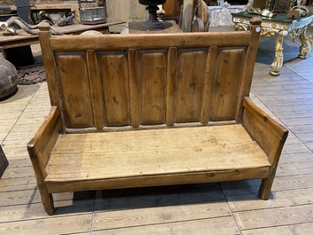 A large Spanish hall bench, 18th C.