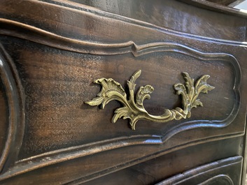 A Louis XV-style walnut chest of drawers, 18th C.