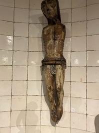 A polychromed oak Corpus Christi, probably Spain, 15th C.