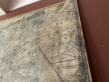 Michel Etienne Turgot (1690-1751): Map of Paris, engraved on paper and mounted on wooden frames, ca. 1739