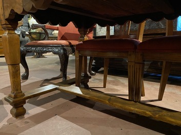 A South German walnut refectory table, 18th C.