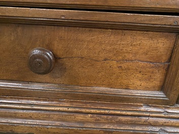 A walnut four-drawer commode, 19th C.