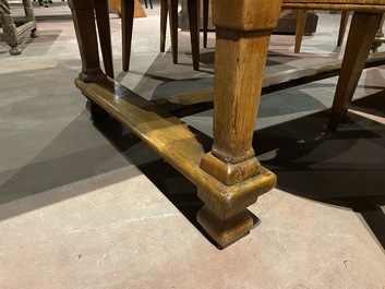 A South German walnut refectory table, 18th C.