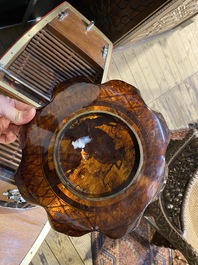 A Japanese tortoiseshell and lacquer dish, Meiji, 19th C.