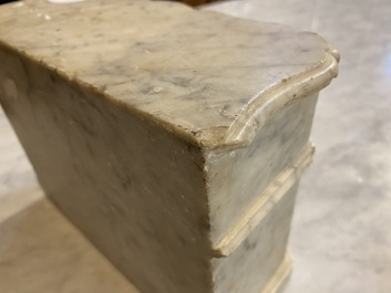 A small marble model of a chimney, probably a master proof, 19th C.