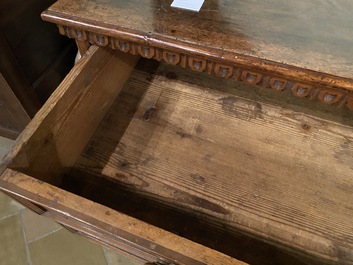 A walnut four-drawer commode, 19th C.