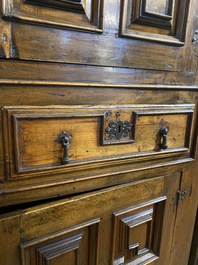 An English Jacobean-style four-door cabinet, 19th C.