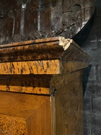 A Dutch mahogany and rootwood veneer cabinet, The Netherlands, 19th C.