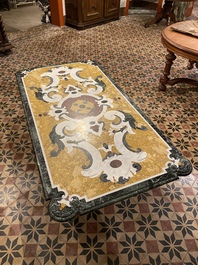 An Italian pietra dura table top, 19/20th C.