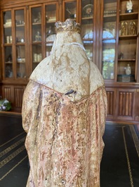 A polychrome wooden figure of Elizabeth of Hungary, late 16th C.