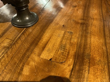 A South German walnut refectory table, 18th C.