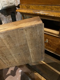 A Dutch mahogany and rootwood veneer cabinet, The Netherlands, 19th C.