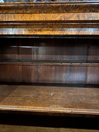 A Dutch mahogany and rootwood veneer cabinet, The Netherlands, 19th C.