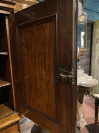 A Dutch mahogany and rootwood veneer cabinet, The Netherlands, 19th C.