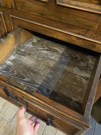 An English Jacobean-style four-door cabinet, 19th C.