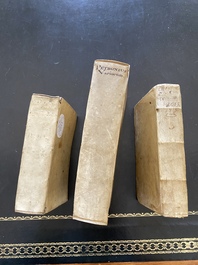 Drie diverse publicaties van klassieke werken, 16/17e eeuw
