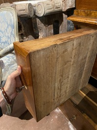 A Dutch mahogany and rootwood veneer cabinet, The Netherlands, 19th C.