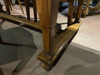 A South German walnut refectory table, 18th C.