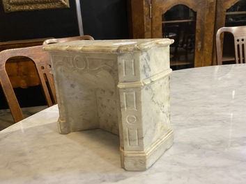A small marble model of a chimney, probably a master proof, 19th C.