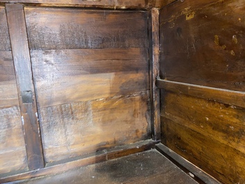 A Chinese elmwood sideboard, 19/20th C.