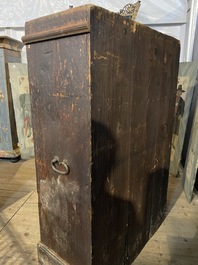 Une armoire &agrave; une porte en pin polychrome, Allemagne, 18/19&egrave;me