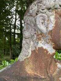 A large cast iron garden sculpture of Apollo, 20th C.