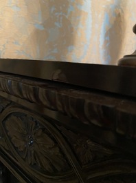 Cabinet exceptionnel de style n&eacute;o-gothique en bois incrust&eacute;, atelier inconnu dans la r&eacute;gion de Gand, Flandres, 19&egrave;me