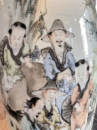 A Chinese qianjiang cai vase, Ma Qing Yun 馬慶雲 seal mark, dated 1920