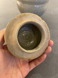 A rare Chinese Yueyao covered urn, probably Song