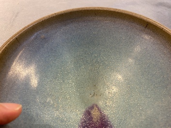 A Chinese purple-splashed junyao bowl, Song