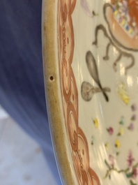 A Chinese famille rose 'antiquities' dish, Republic