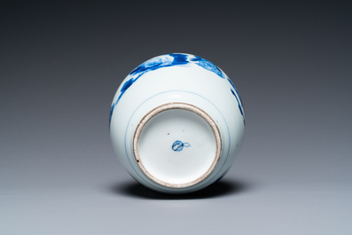 A Chinese blue and white 'Long Eliza' jar, Kangxi