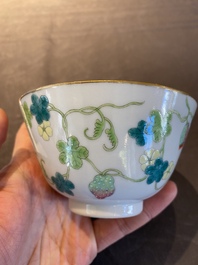 A Chinese famille rose 'balsam pear' bowl, Guangxu mark and of the period