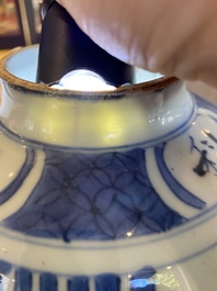Vase en porcelaine de Chine en bleu et blanc, fin Ming