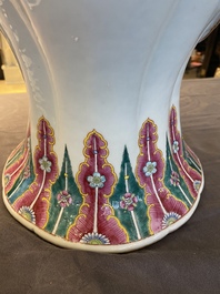 A large Chinese famille rose vase, Guangxu mark and probably of the period