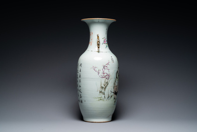 A Chinese qianjiang cai vase, Ma Qing Yun 馬慶雲 seal mark, dated 1920