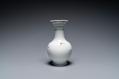 Vase 'Wang Bu' en porcelaine de Chine en bleu et blanc, marque de Yongzheng, 20&egrave;me