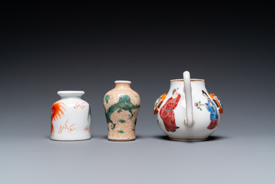 Six various Chinese vases and a 'Wu Shuang Pu' jug, 19/20th C.