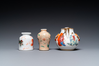Six various Chinese vases and a 'Wu Shuang Pu' jug, 19/20th C.