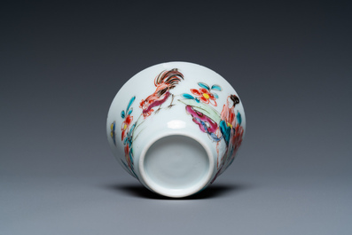 Tasse et soucoupe en porcelaine de Chine famille rose et une assiette 'Wu Shuang Pu', Yongzheng et 19&egrave;me