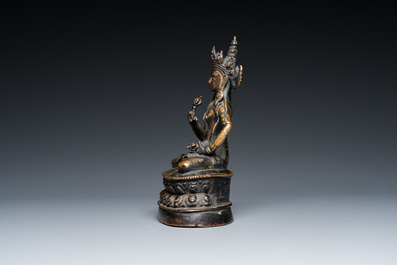 Tara au vajra en bronze, Sino-Tibet, 17&egrave;me