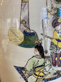 A Chinese qianjiang cai vase, signed Yu Xunmei 余恂美 and dated 1911, Tongzhi mark