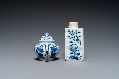 14 Chinese blue and white tea wares, Kangxi and later