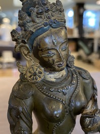 Tara en bronze dor&eacute;, Sino-Tibet, 17/18&egrave;me