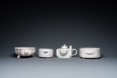 An extensive collection of white-glazed pottery, France and The Netherlands, 18/19th C.