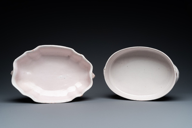 An extensive collection of white-glazed pottery, France and The Netherlands, 18/19th C.