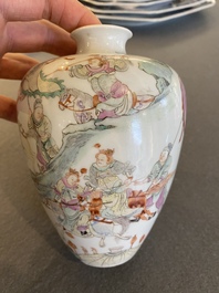 A Chinese famille rose 'meiping' vase, Republic