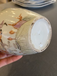 A Chinese famille rose 'meiping' vase, Republic