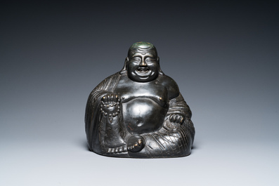 Statue de Bouddha assis en bronze, Chine, 19&egrave;me